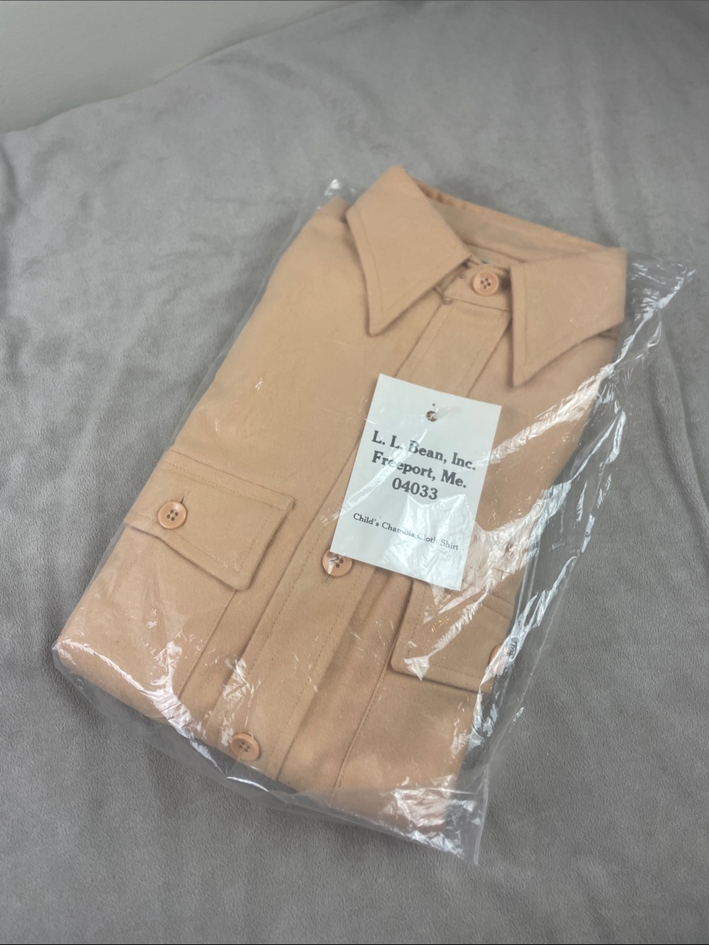 Vintage L.L. Bean Child's Chamois Shirt Camel